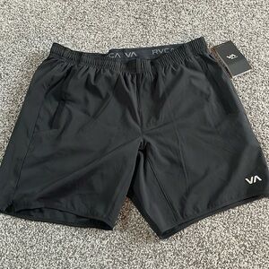 RVCA Men’s Medium Yogger Stretch Shorts, Black, NWT